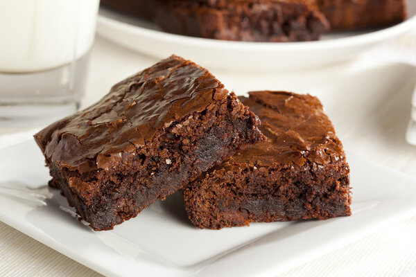 Brownie de chocolate casero fresco — Foto de Stock