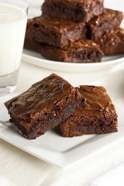 Φρέσκα σπιτικά brownie σοκολάτας — Φωτογραφία Αρχείου
