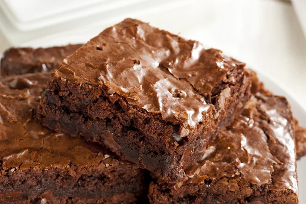 Färsk hemlagad choklad brownie — Stockfoto