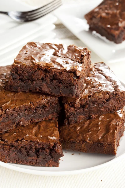 Fresh Homemade Chocolate Brownie — Stock Photo, Image