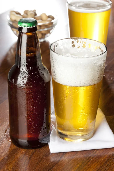 Refreshing Ice Cold Beer — Stock Photo, Image