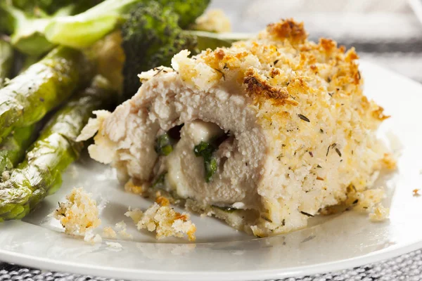 Breaded Homemade Chicken Cordon Bleu — Stock Photo, Image