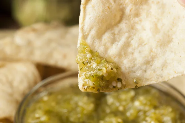 Fresh Homemade Salsa Verde — Stock Photo, Image