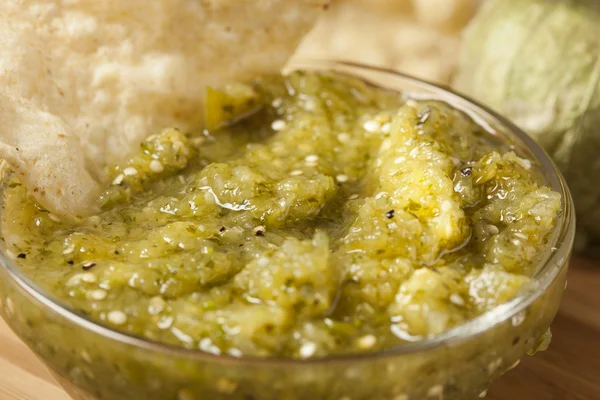 Fresca Salsa Verde Casera — Foto de Stock