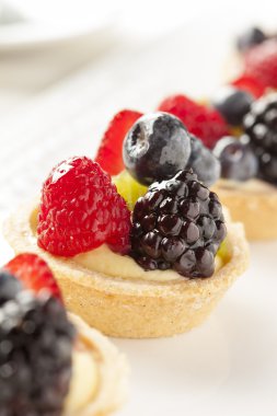 taze ev yapımı meyve tart