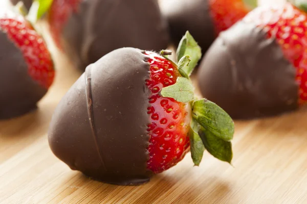 Gourmet Chocolate Covered Strawberries — Stock Photo, Image