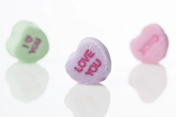 Colorful Conversation Hearts Candy — Stock Photo, Image