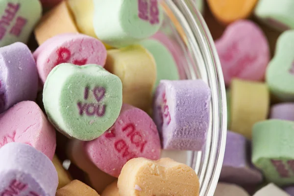 Colorful Conversation Hearts Candy — Stock Photo, Image