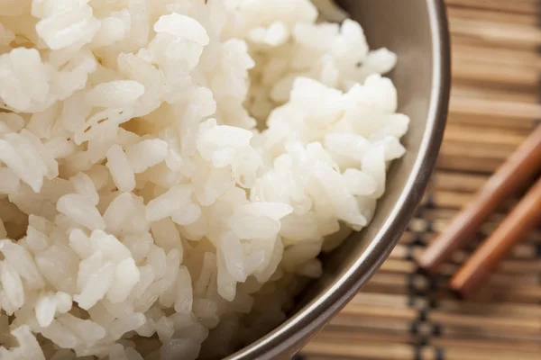 Cuenco de arroz blanco orgánico — Foto de Stock