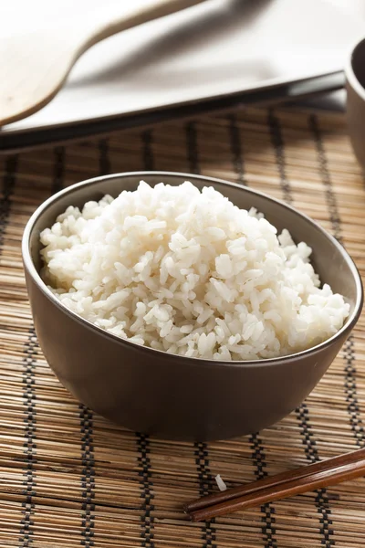 Cuenco de arroz blanco orgánico — Foto de Stock