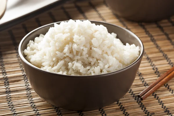 Cuenco de arroz blanco orgánico —  Fotos de Stock