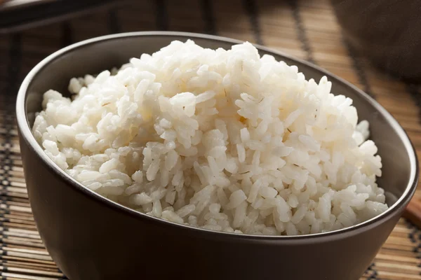 Bowl of Organic White Rice — Stock Photo, Image