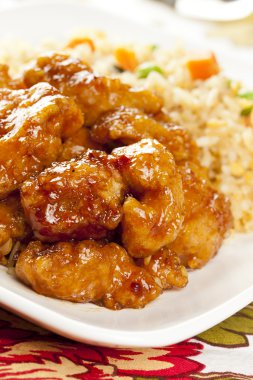 ev yapımı portakal tavuk pilav ile