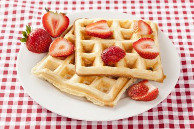 taze ev yapımı Belçika waffle
