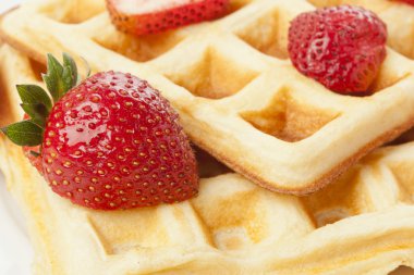 taze ev yapımı Belçika waffle
