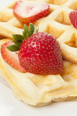 taze ev yapımı Belçika waffle