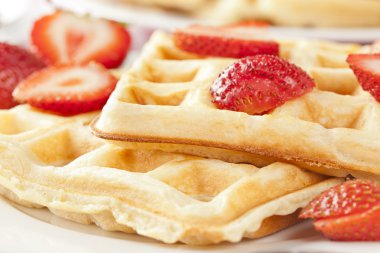 taze ev yapımı Belçika waffle