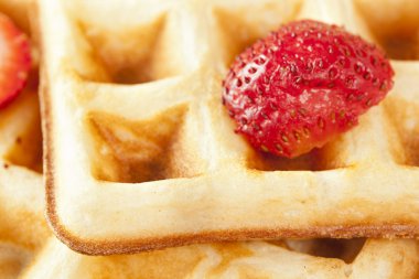 taze ev yapımı Belçika waffle