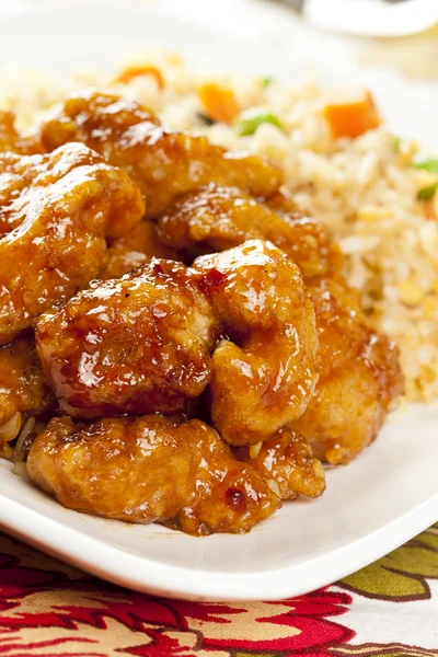 ev yapımı portakal tavuk pilav ile