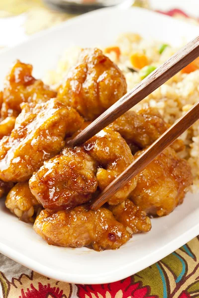 ev yapımı portakal tavuk pilav ile