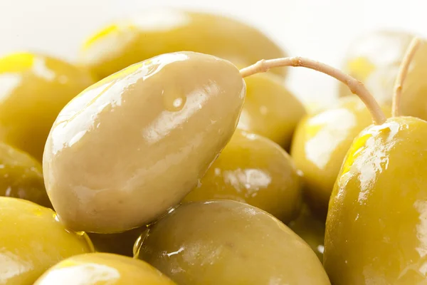 Fresh Organic Green Olives — Stock Photo, Image