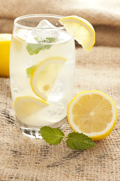 Nane yaprakları ile organik taze limonata — Stok fotoğraf