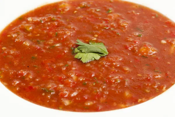 Taze ev yapımı soğuk gazpacho çorbası — Stok fotoğraf