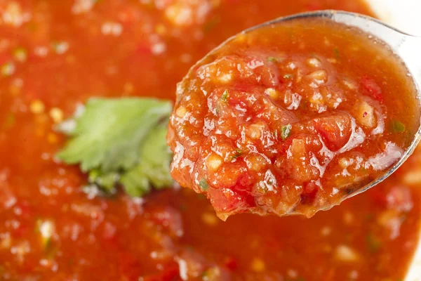 taze ev yapımı soğuk gazpacho çorbası