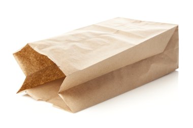 Brown Paper Bag Sack Lunch clipart