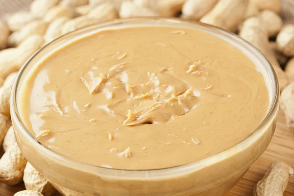 Creamy Brown Peanut Butter — Stock Photo, Image