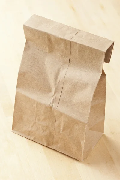 Brown Paper Bag Sack Lunch — Stock Photo, Image