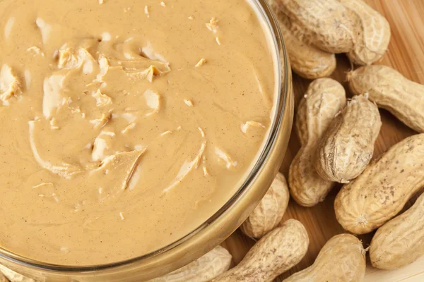 Creamy Brown Peanut Butter — Stock Photo, Image