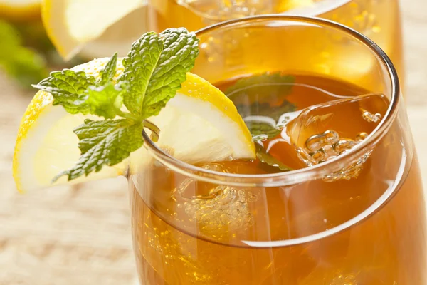 Refreshing Iced Tea with Lemon Stock Image