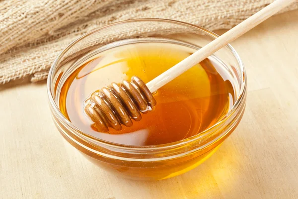 Gouden biologische honing — Stockfoto