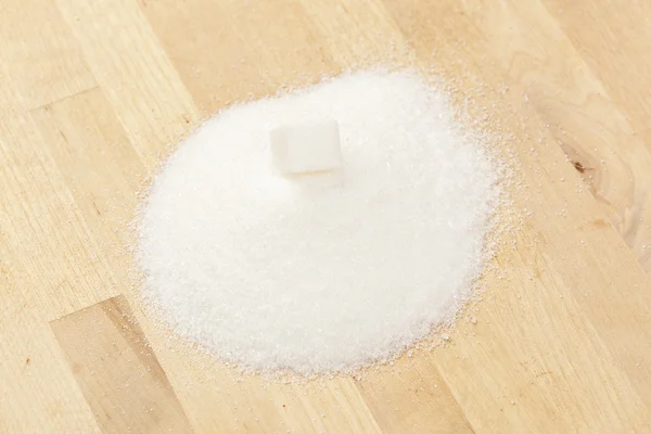 Biały cukier trzcinowy organicznych — Zdjęcie stockowe