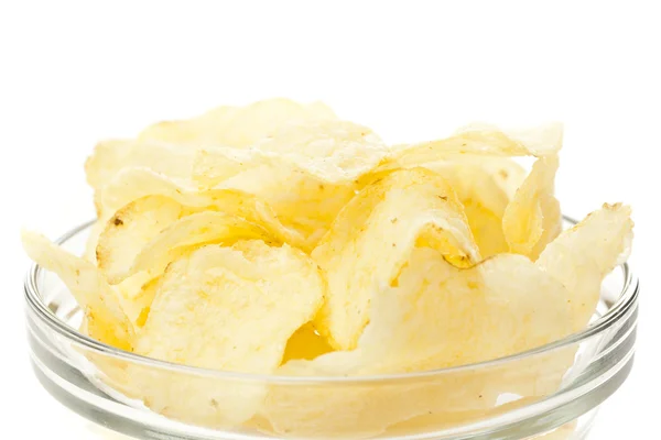 Čerstvé křupavé bramborové lupínky — Stock fotografie