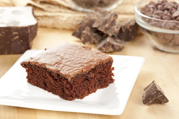 Fresh Homemade Brownie — Stock Photo, Image