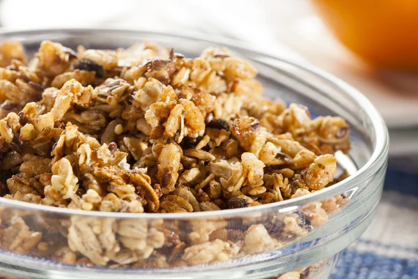 Cereais de granola orgânicos — Fotografia de Stock