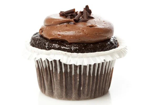 Chocolate Frosted Cupcake — Stock Photo, Image