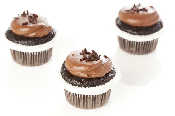 Chocolate Frosted Cupcake — Stock Photo, Image