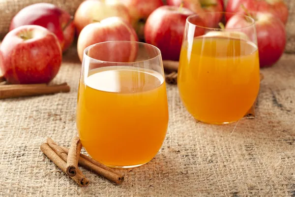 Verse organische appel cider — Stockfoto