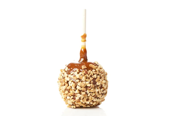 Homemade Taffy Apple with Peanuts — Stock Photo, Image