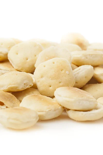 Organische knapperige oyster crackers — Stockfoto