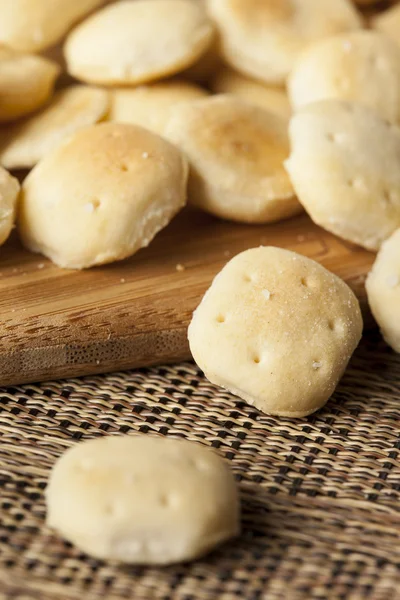 Biscoitos de ostras crocantes orgânicos — Fotografia de Stock