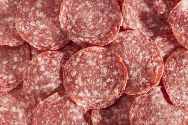 Salami ecológico de corte fresco — Foto de Stock