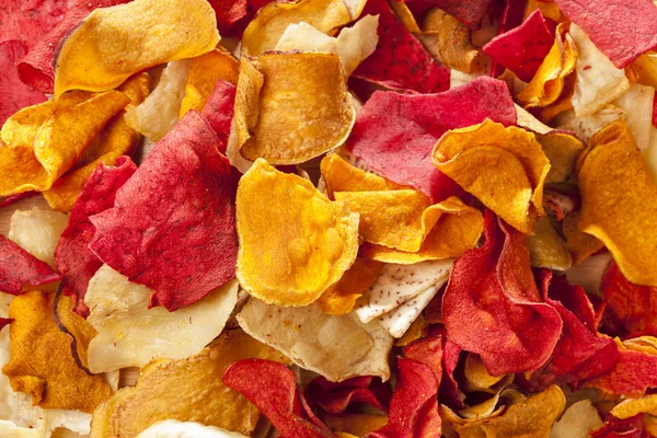 Fresh Cut Organic Vegetable Chips — Stock Photo, Image