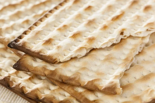 Homemade Kosher Matzo Crackers — Stock Photo, Image