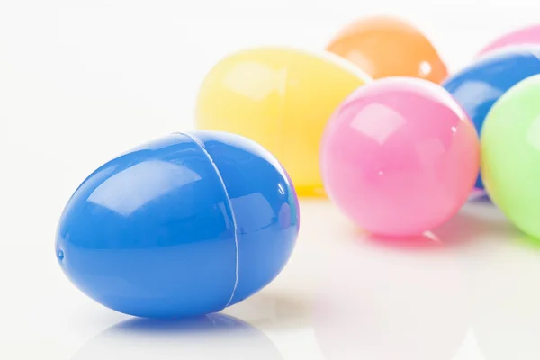 Colored Plastic Easter Eggs — Stock Photo, Image