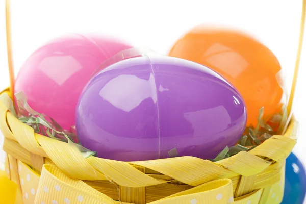 Plástico colorido Easter Eggs — Fotografia de Stock