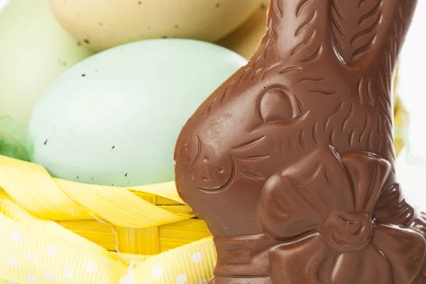 Festive Chocolate Easter Bunny — Stock Photo, Image